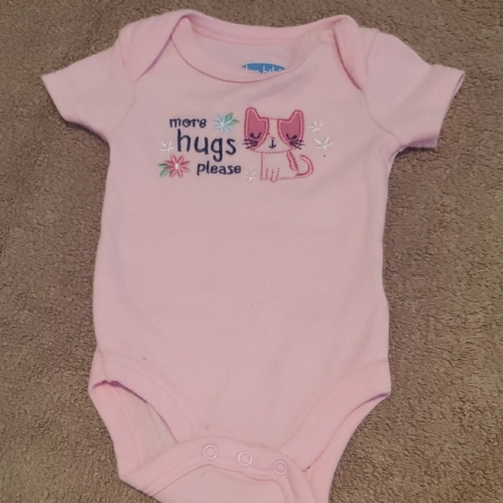 🐻 Bon Bebe Pink One Piece with Cute Bow Design
